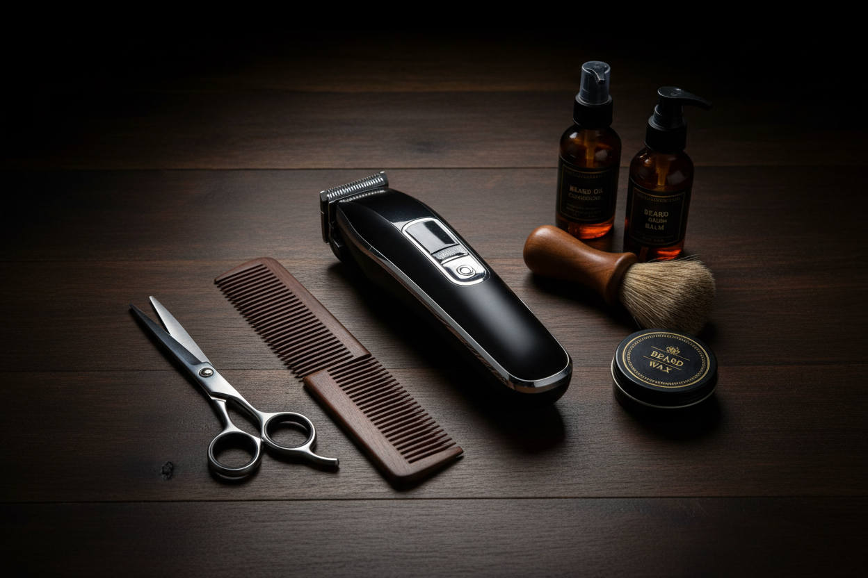 tondeuse et accessoires a barbe
